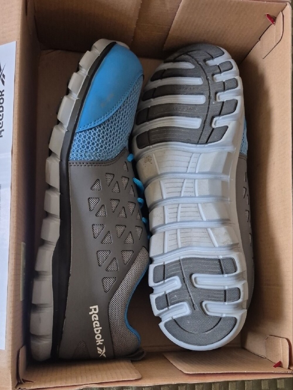 Reebok Gray and Blue Lightweight Running Shoes - Picture 4 of 7